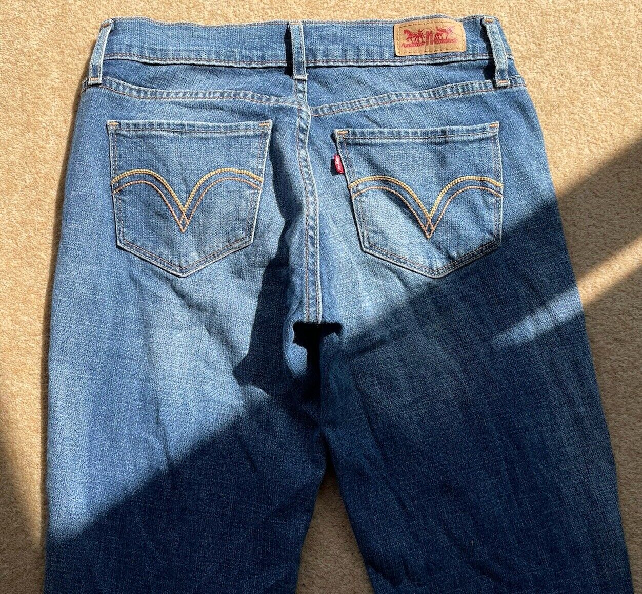 Womens Levis Jeans 542 Skinny W 26 L 32 Blue Denim Red Tab C4