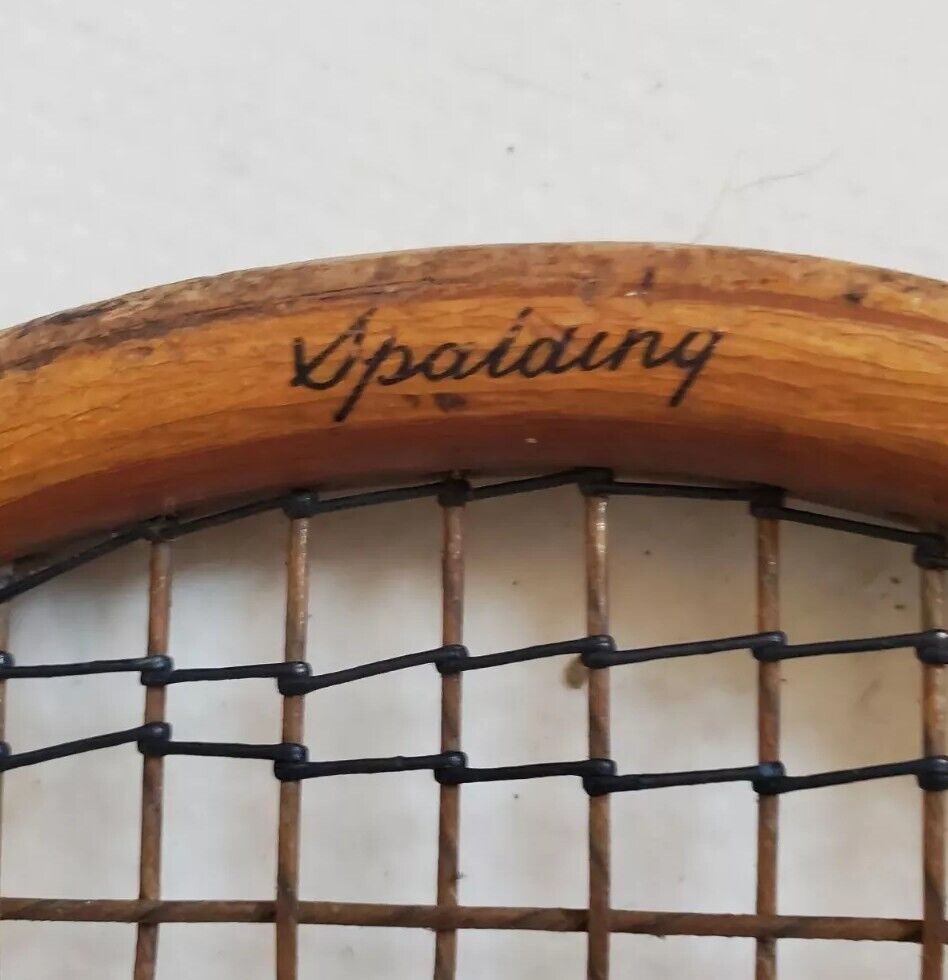 Vintage Antique AG Spalding Tennis Racket Balmoral 1940's With Original Press