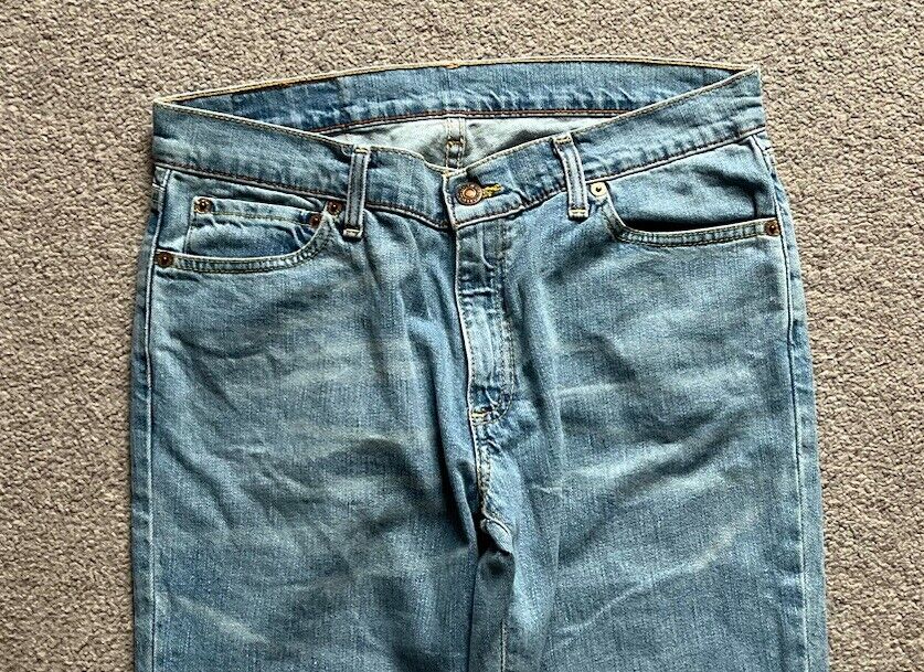 LEVIS 529 JEANS Mens W 31 L 34 vintage blue denim red tab regular fit A110