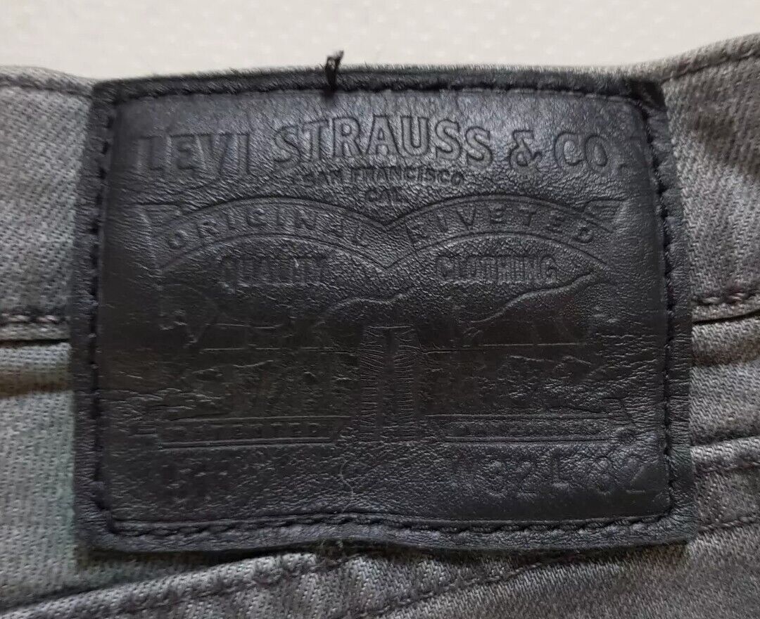 LEVIS 511 Jeans Mens W 32 L 32 Vintage Grey Stretch Denim Red Tab Slim Fit