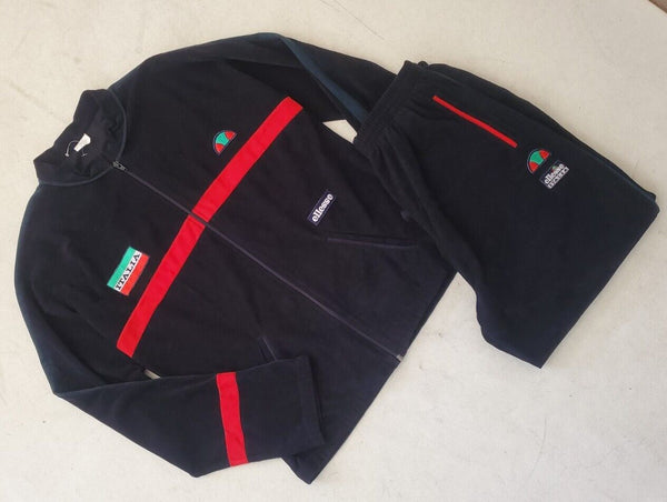 For The Casua-84 Only! Ellesse Italia Tracksuit Vintage 1970's Sample Black