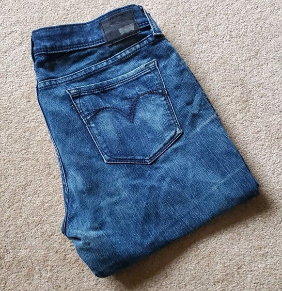 Womens Levis Jeans Demi Curve Skinny W 30 L 32 Blue Denim Red Tab C1