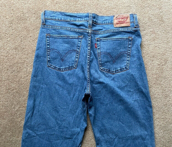Womens Levis Jeans 512 Loose Fit W 32 L 28 Blue Denim Red Tab C2