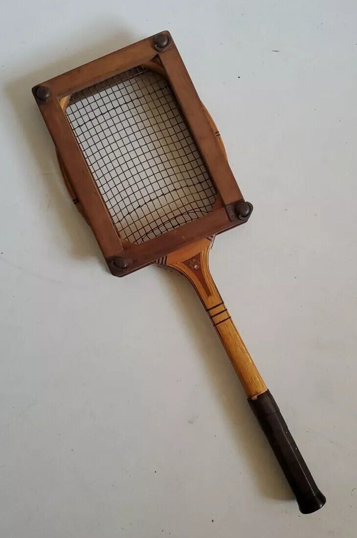 Vintage Antique AG Spalding Tennis Racket Balmoral 1940's With Original Press