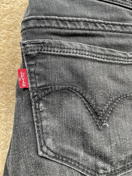 Womens Levis Jeans 511 W 26 L 30 Slim Fit Black Denim Red Tab C16