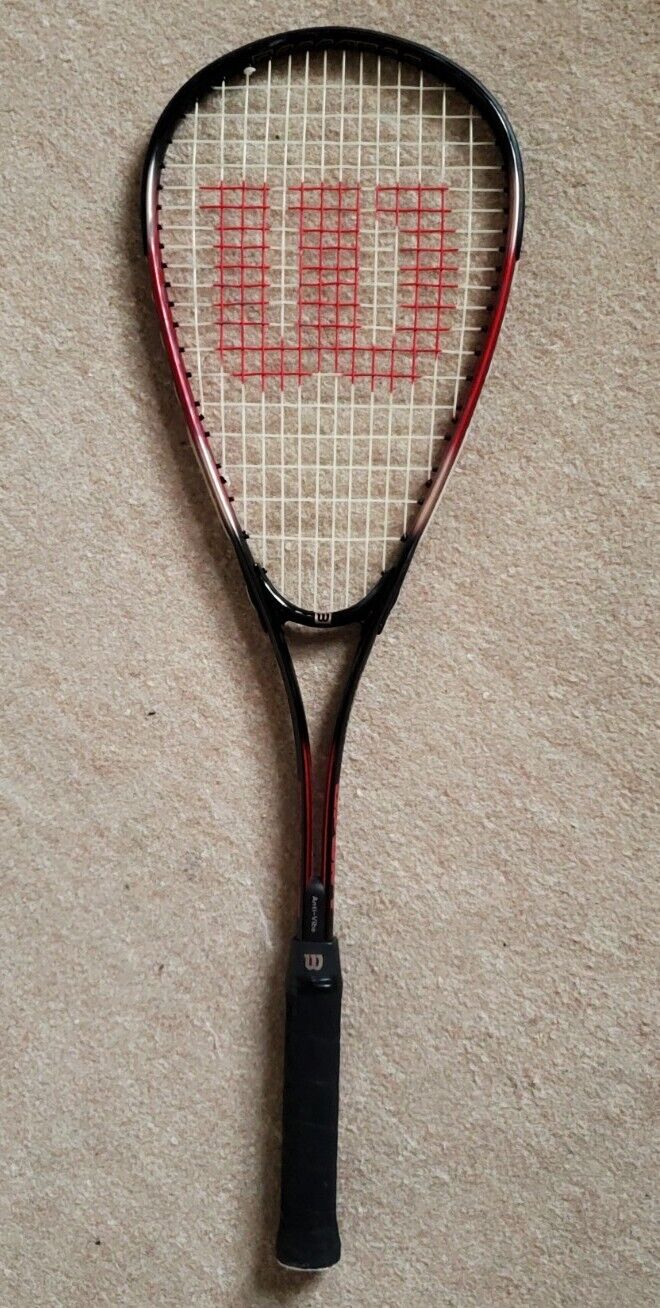 WILSON DEFENDER Squash Racket Anti-Vibe Aerodynamic Red Black With Cover