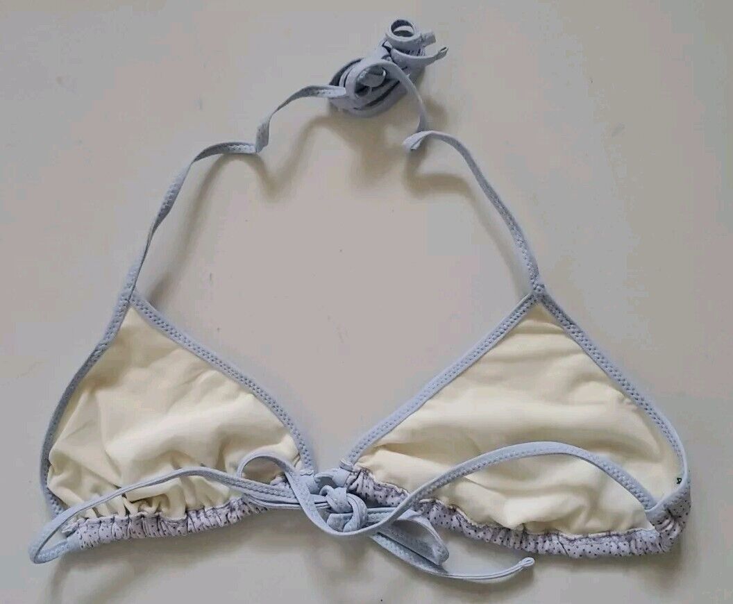 LACOSTE Bikini Swimsuit 2 Piece Halter Neck Size S Stripes Spots New With Pouch