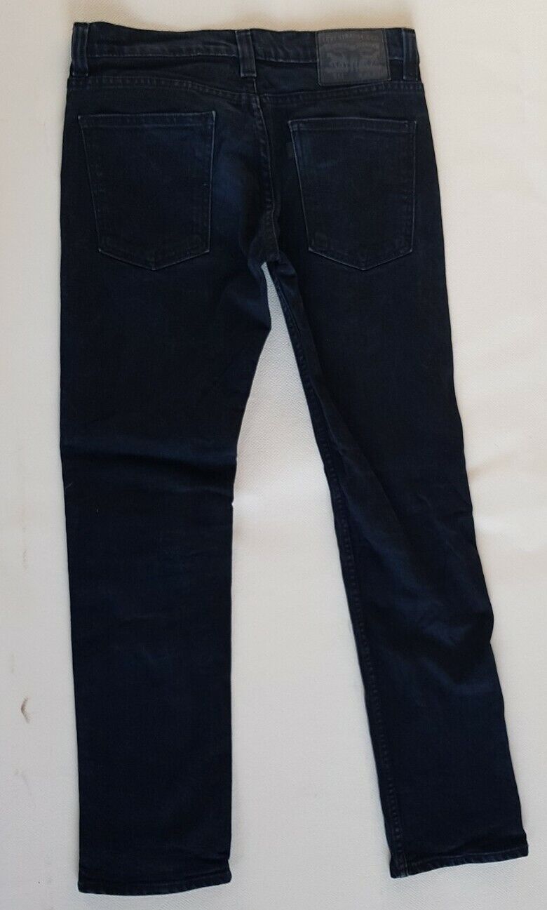 LEVIS 511 Jeans W 30 L 28 Classic Fit Vintage Black Denim Black Tab (216)