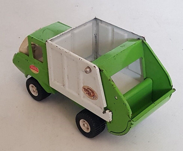 TONKA Garbage Truck 1970's Vintage Trash Truck Dustbin Cart Green White