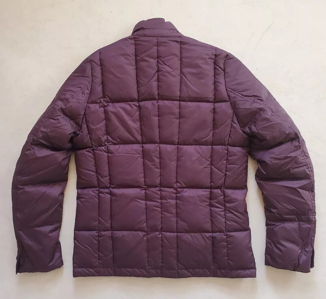 PAUL SMITH Puffer Jacket Blazer Cut Aubergine Purple Duck Down Mens M Slim Fit