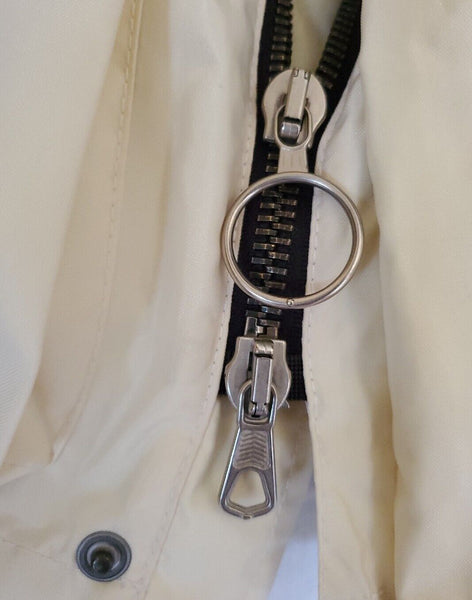 Belstaff Jacket Rallymaster 350 Pro Womens Size M 42 Ivory Nylon Motorcycle