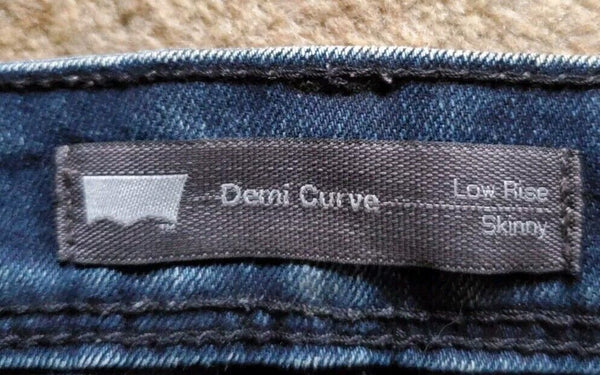 Womens Levis Jeans Demi Curve Skinny W 30 L 32 Blue Denim Red Tab C1