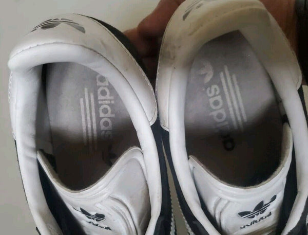 ADIDAS Gazelle Core Trainers Mens Uk 8.5 Eu 42.5 Shoes Black Suede White Tongue
