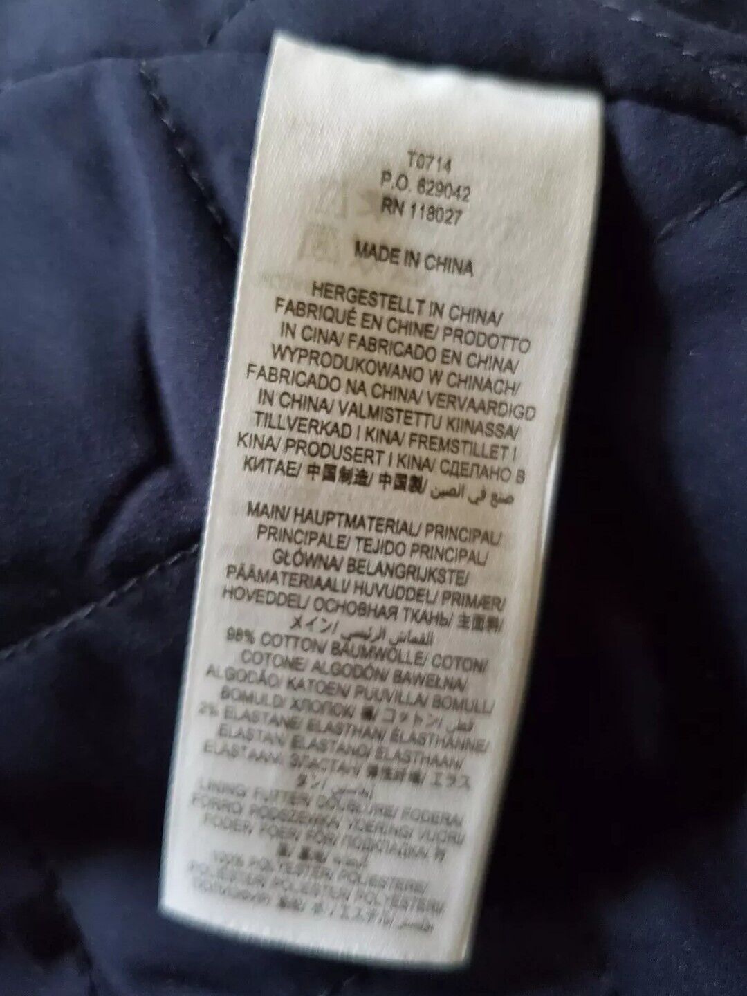 BODEN Classic Field Jacket Womens Uk 8 Navy Blue Canvas Raincoat