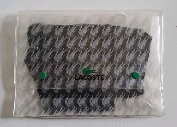 LACOSTE Swimming Costume Swimsuit 1 Piece Black Spellout Size XS New With Pouch
