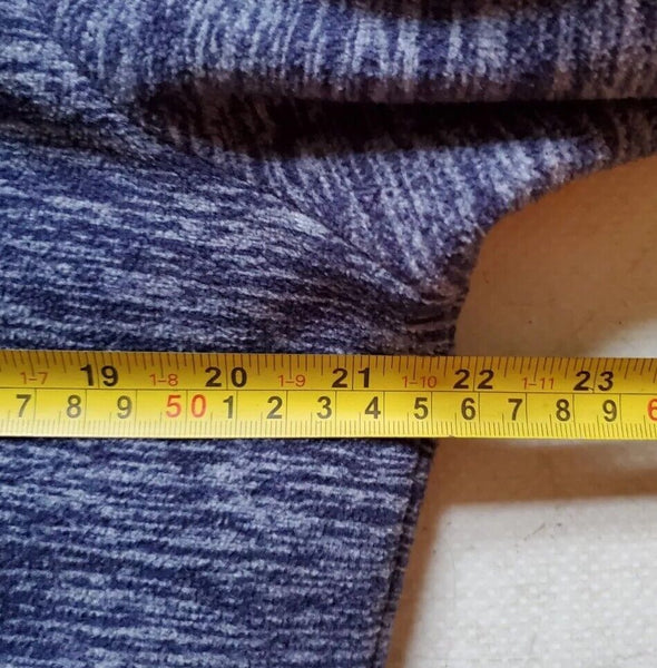 WEIRD FISH Hoodie Fleece Quilted Full Zip Mottled Blue Womens UK 12