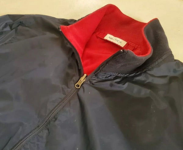Vintage NAUTICA Sailing Jacket Mens XL Reversible Navy Blue Red