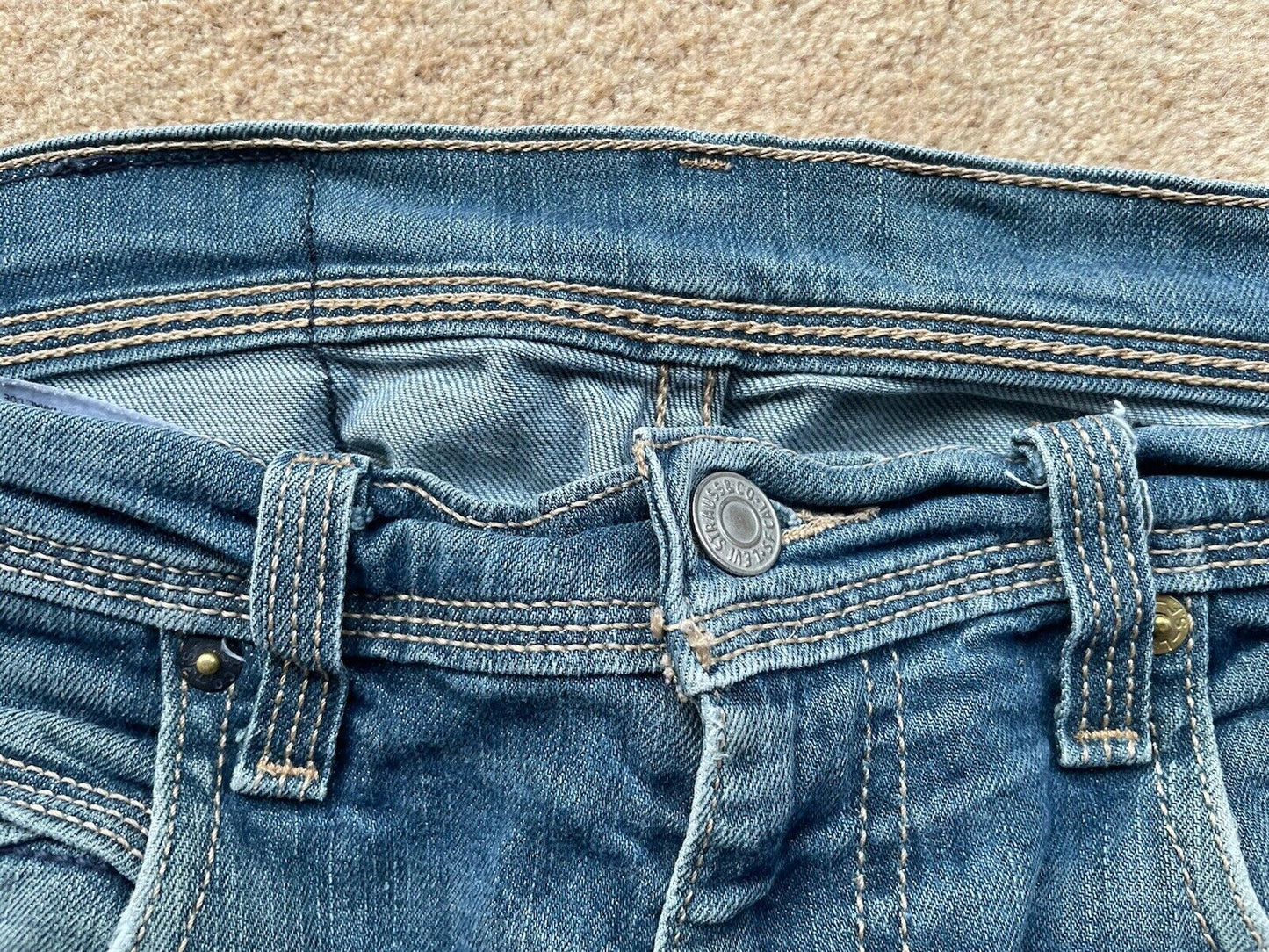 Womens Levis Jeans 511 W 29 L 32 Blue Denim Red Tab C12
