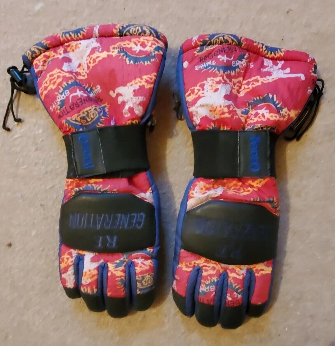 Vintage Rodeo Ski Suit Womens L Jacket Salopettes Gloves Pink Mint Condition