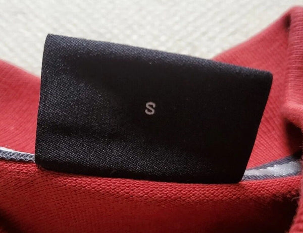 HUGO BOSS Polo Shirt Red Mens S Big Logo
