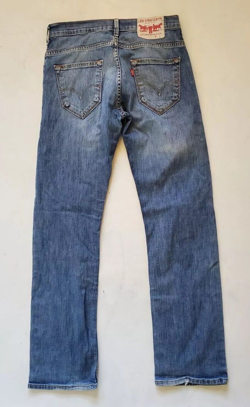 LEVIS 273 Jeans Mens W 29 L 32 vintage straight slim fit blue denim red tab