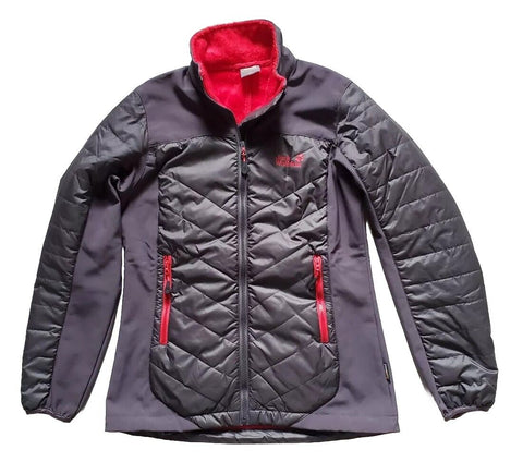 JACK WOLFSKIN Jacket Womens L Flexshield Insulated Grey and Red Was £180
