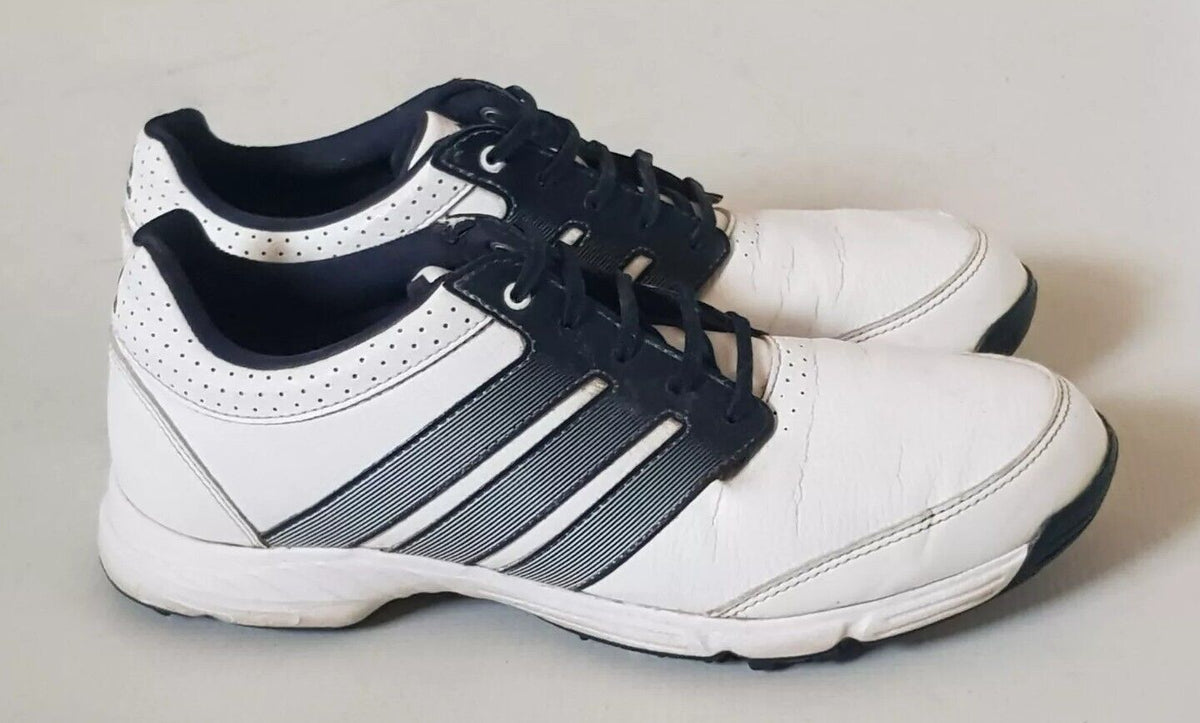 ADIDAS Response Light Golf Shoes Womens UK 7 EU 40.5 White Blue Leather Spikes