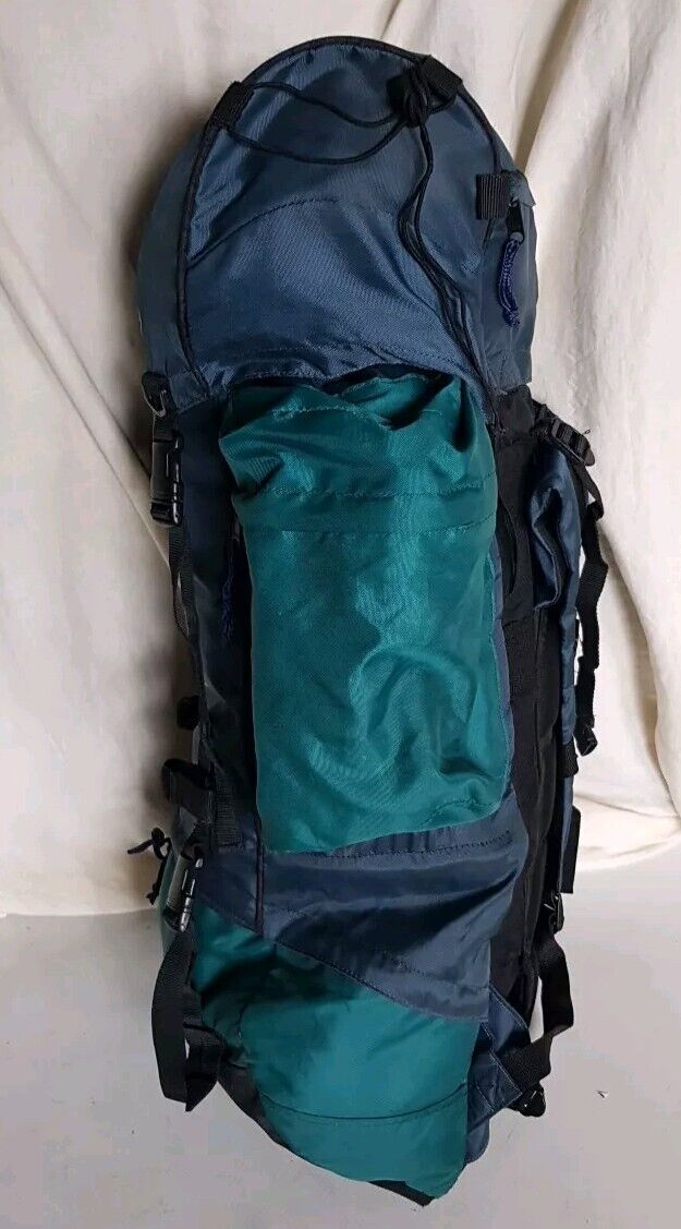 RELUM Rucksack Backpack 65L Adjustable Waterproof Blue Green