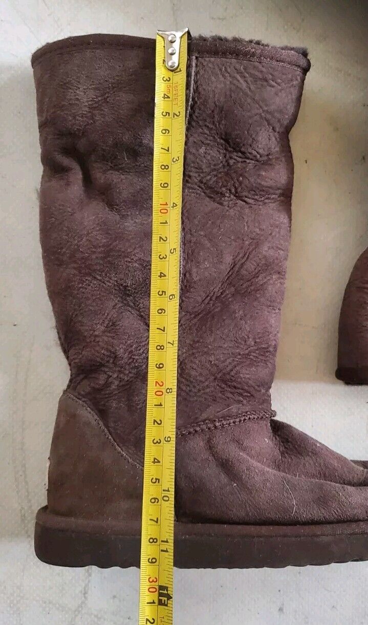UGG Boots Classic Mid Calf Womens Uk 5 Eu 38 Brown Suede Shearling Lining
