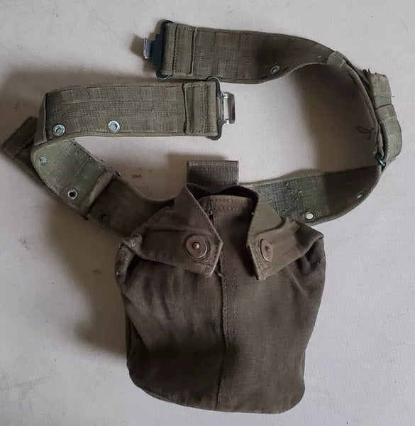US ARMY Water Bottle Canteen Cup Cover and Belt - Vintage 1970's WBG 60 Vietnam