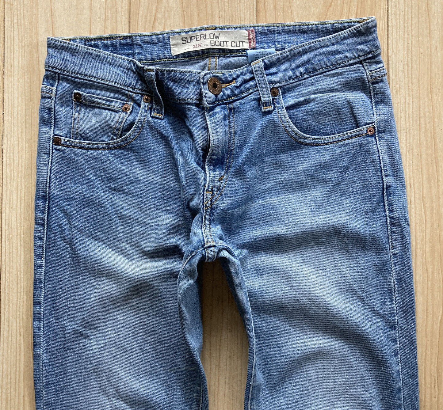 LEVIS 518 Jeans Womens W 30 L 30 Bootcut Fit Blue Denim Red Tab - 196