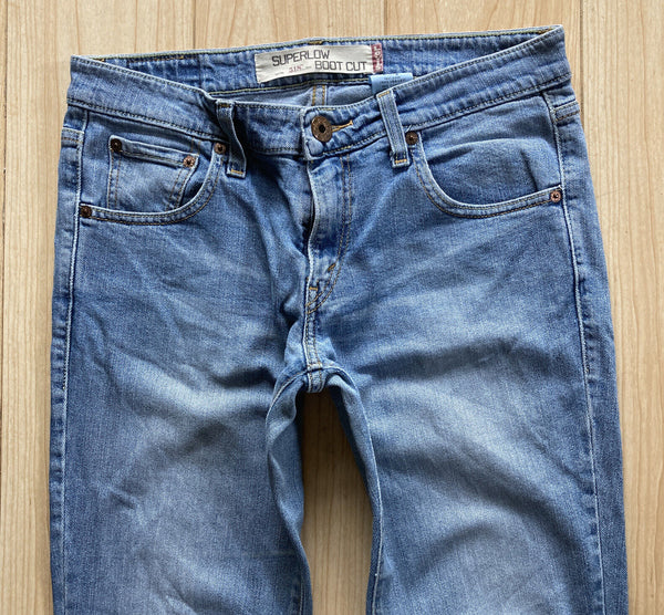 LEVIS 518 Jeans Womens W 30 L 30 Bootcut Fit Blue Denim Red Tab - 196