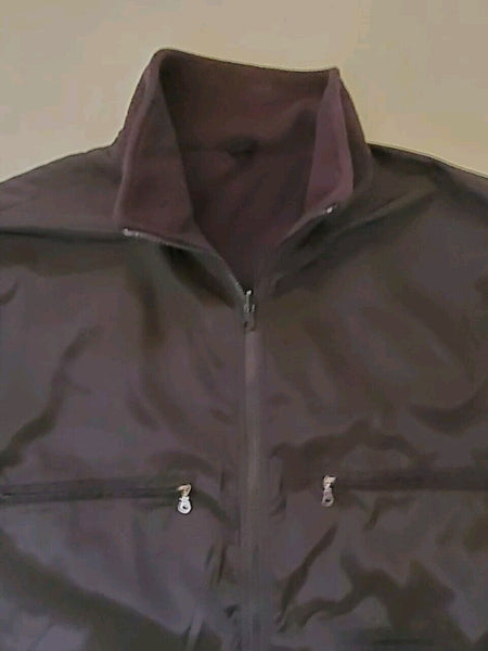Gant Jacket Coat Mens L Reversible Manhattan Double Black Fleece Raincoat