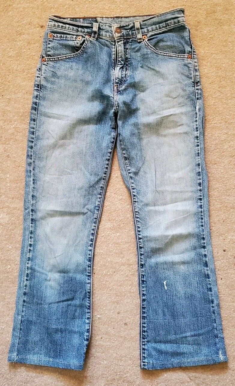 LEVIS 525 Cropped Jeans Womens W26 L24 vintage blue denim red tab