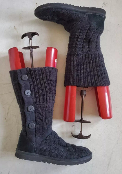UGG Boots Classic Cardy Knit Sweater Sock Black Womens Uk 4.5 Eu 37 Vintage Y2K