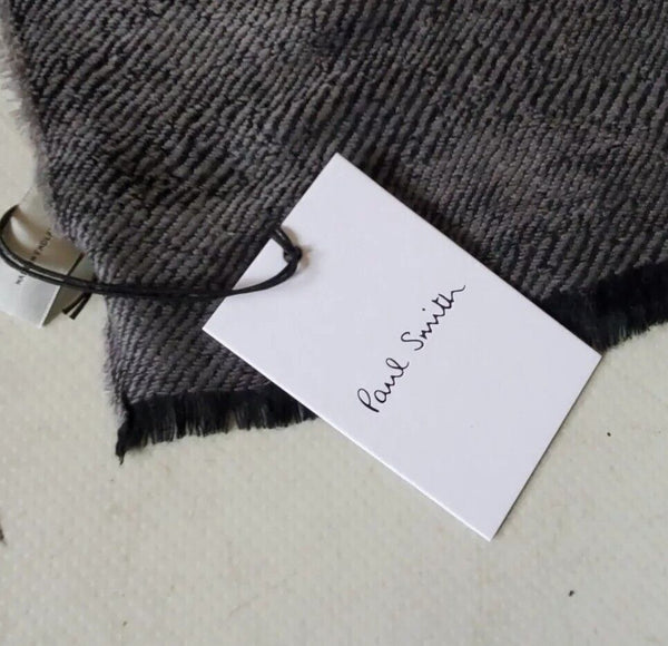 PAUL SMITH Pashmina Scarf Shawl Cashmere Monochrome Fade Made in UK Rrp £189
