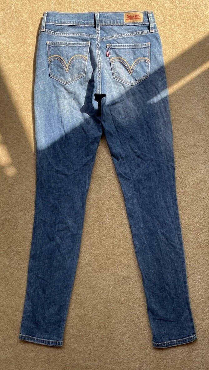 Womens Levis Jeans 542 Skinny W 26 L 32 Blue Denim Red Tab C4