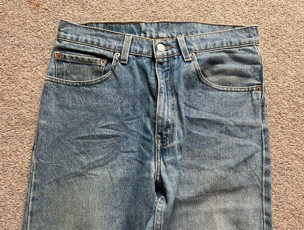 LEVIS 505 JEANS Mens W 31 L 34 vintage blue denim red tab regular fit A144