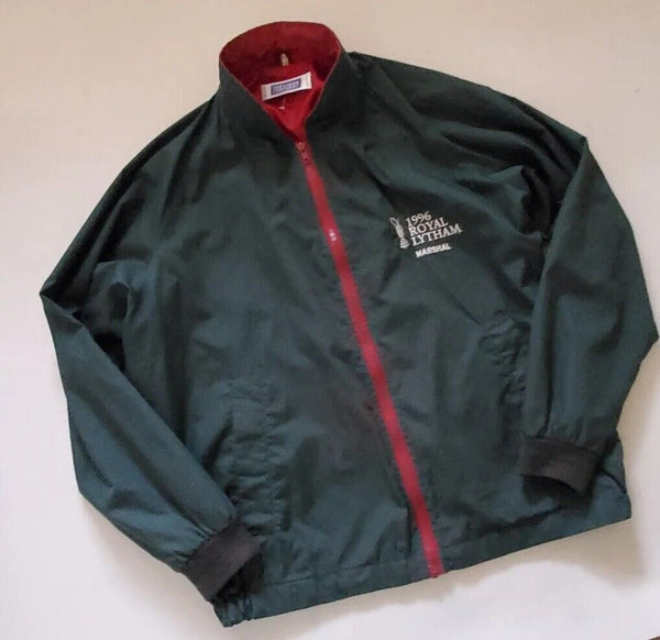 British Open Golf Championship Jacket Mens L Royal Lytham Vintage 1996 Green Red