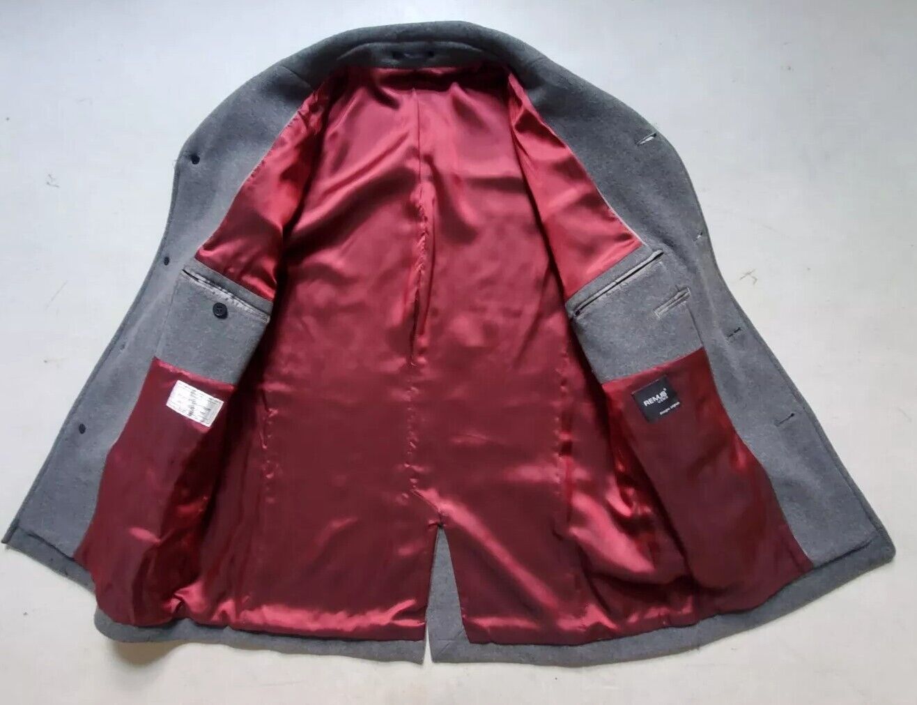 Remus Uomo Field Jacket Coat Mens UK 42 Steel Grey Cashmere Wool