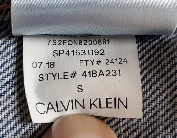 Calvin Klein CKJ Denim Jacket Mens S Trucker Vintage Blue Cotton