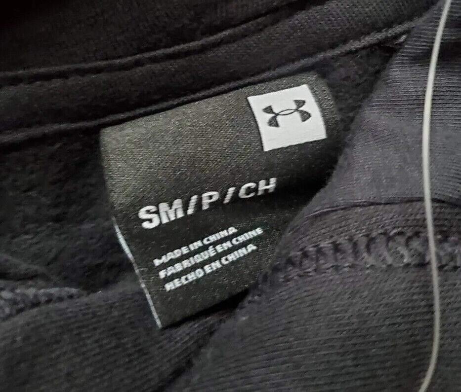 UNDER ARMOUR Hoodie Sweatshirt Mens S Coldgear Black Loose Fit
