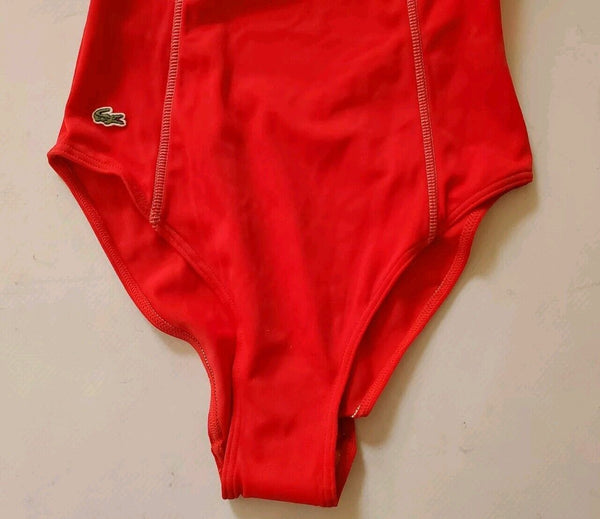 LACOSTE Swimsuit Swimming Costume 1 Piece Size XS Rojo Red New With Tags