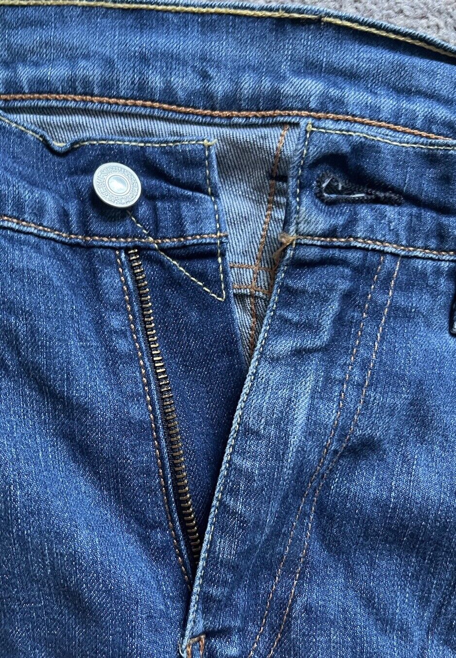 LEVIS 510 JEANS Mens W 34 L 32  vintage blue denim red tab regular fit A129