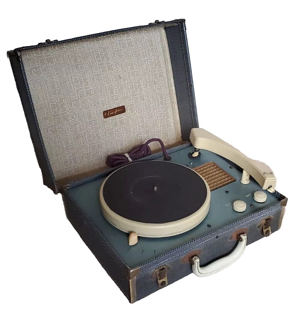 Vintage Champion Turntable Portable Record Player 1960's - Read Description