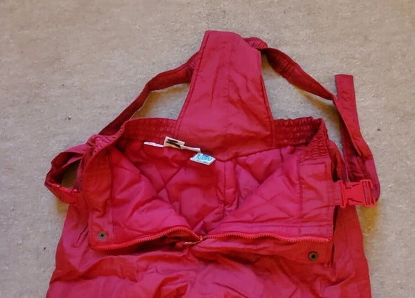 Vintage Rodeo Ski Suit Womens L Jacket Salopettes Gloves Pink Mint Condition