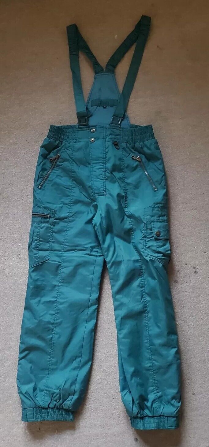 Vintage Ski Snowboard Suit Mens L Jacket and Salopettes Ice Rage 1980s Rodeo