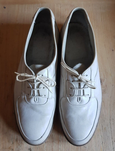 MARINOZZI Shoes Mens Uk 8 Eu 42 Cream Leather Handmade in Italy