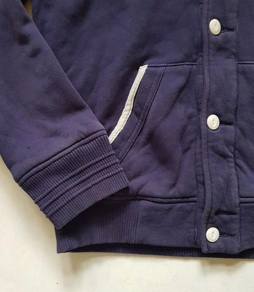 HENRI LLOYD Jacket Mens XL Navy Blue Jersey Shawl Collar - Retro USA Tennis Club