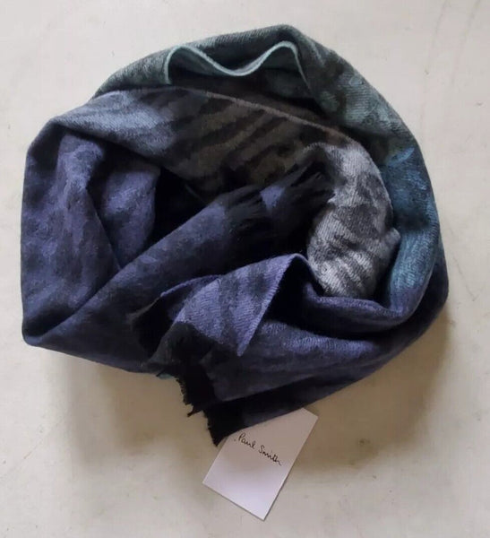 PAUL SMITH Scarf Big Cat Weave Cashmere Wool Made in UK Rrp £189